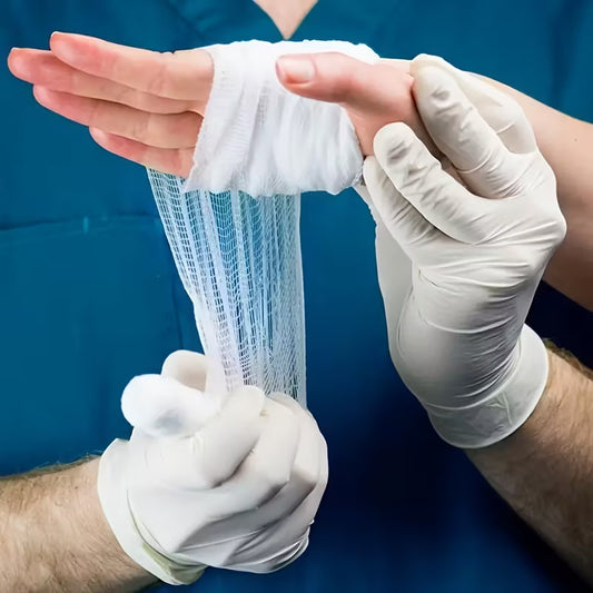 10pcs Elastic Bandage Dressings – Breathable White Gauze