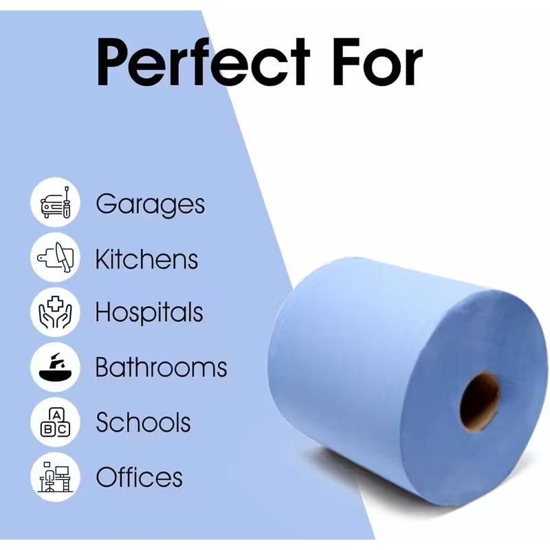 Efforias Centrefeed Blue Rolls – 6 Pack, 2-Ply, 100m