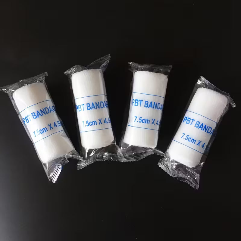 10pcs Elastic Bandage Dressings – Breathable White Gauze
