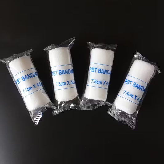 10pcs Elastic Bandage Dressings – Breathable White Gauze