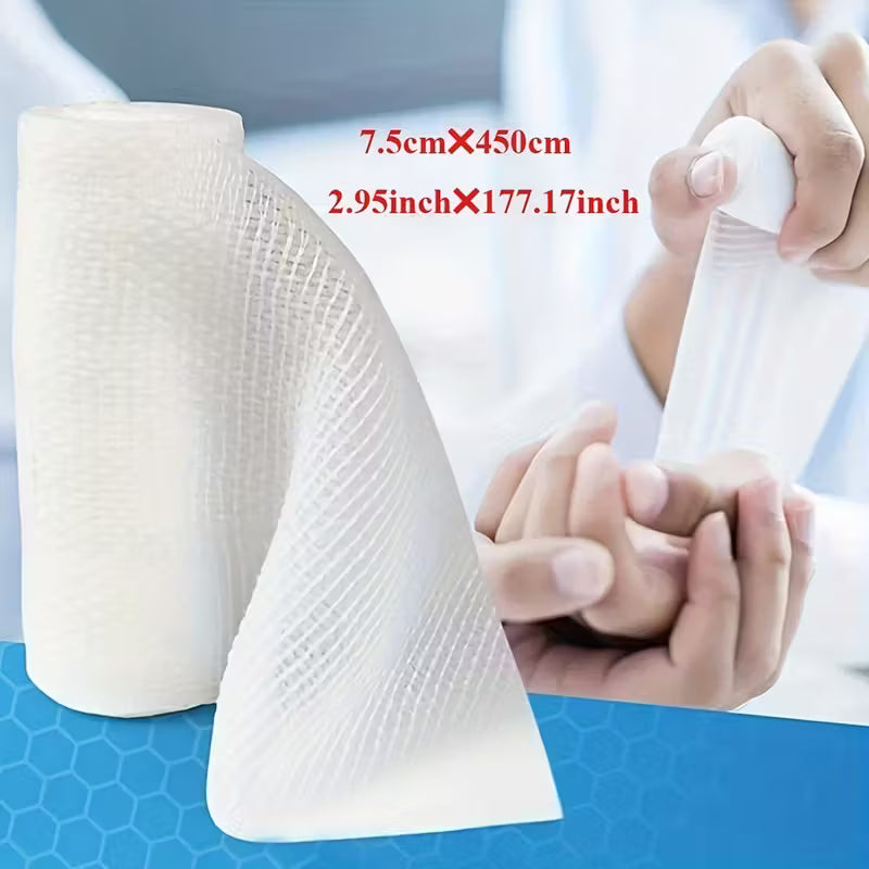 10pcs Elastic Bandage Dressings – Breathable White Gauze