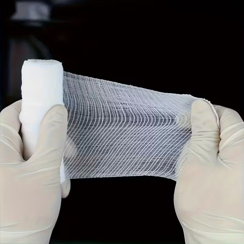 10pcs Elastic Bandage Dressings – Breathable White Gauze